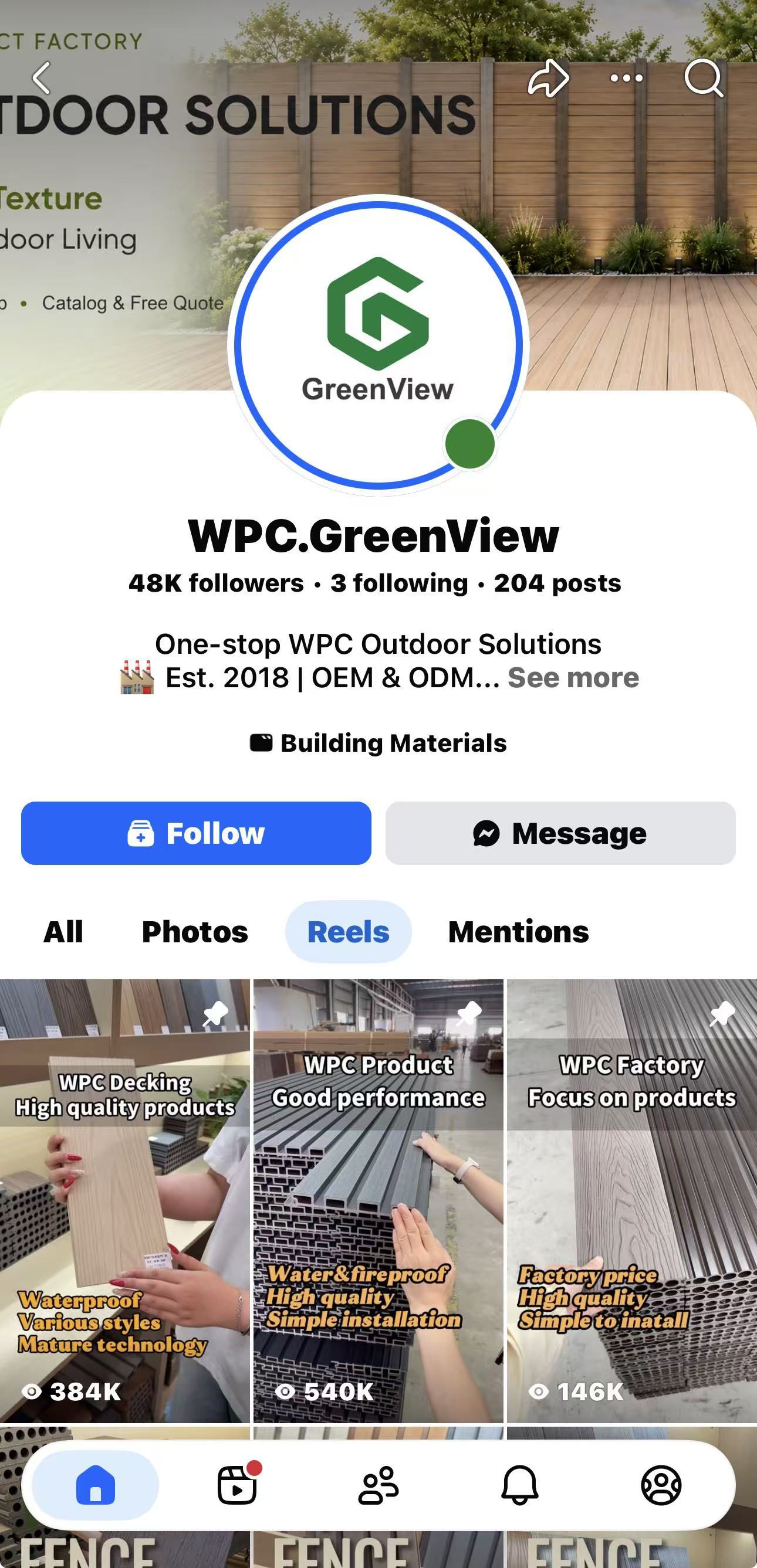 WPC.GreenView / Facebook 品牌主页